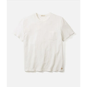Marine Layer Classic Heavy Slub Pocket Tee  Cream Size L NWT
